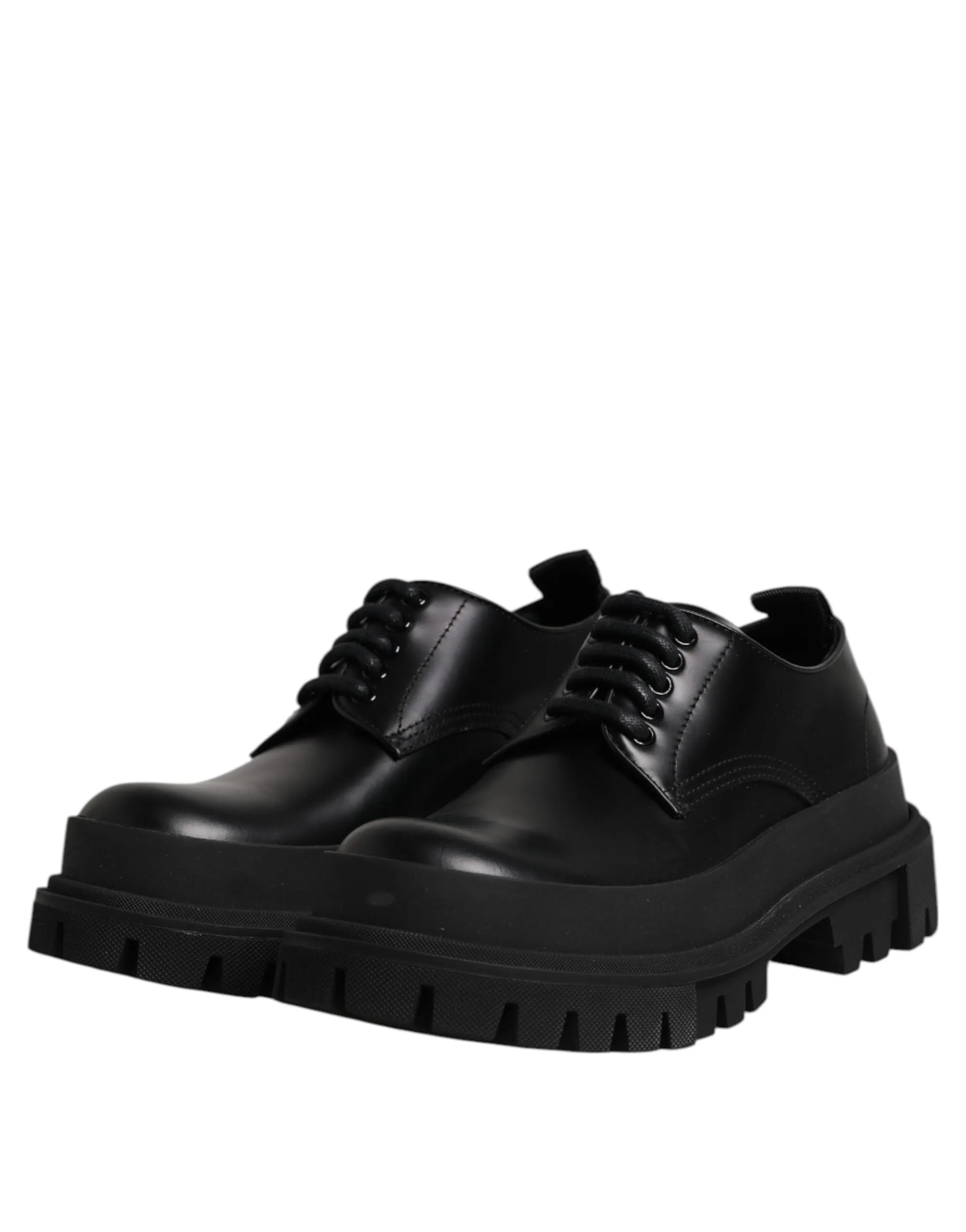 Lace Leather Tailored & Derby Gabbana Shoes Up Black Dolce Men Seasonal clearance Dress