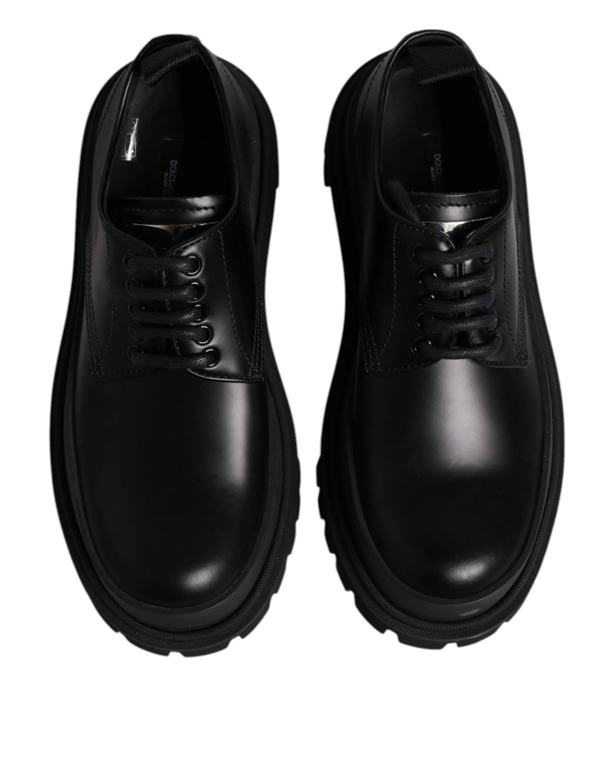 Lace Leather Tailored & Derby Gabbana Shoes Up Black Dolce Men Seasonal clearance Dress