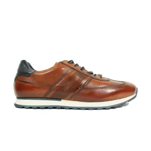 Lace Up Leather Sneaker Cognac