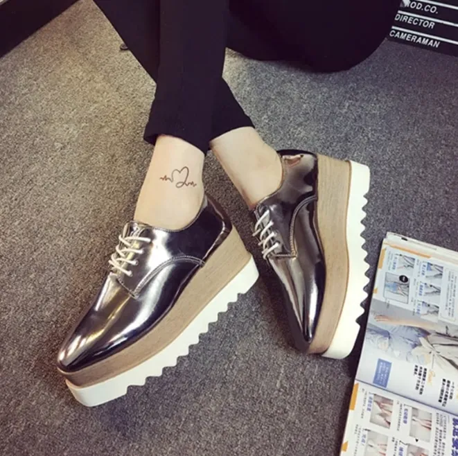 Lace-Up Loafer Platforms