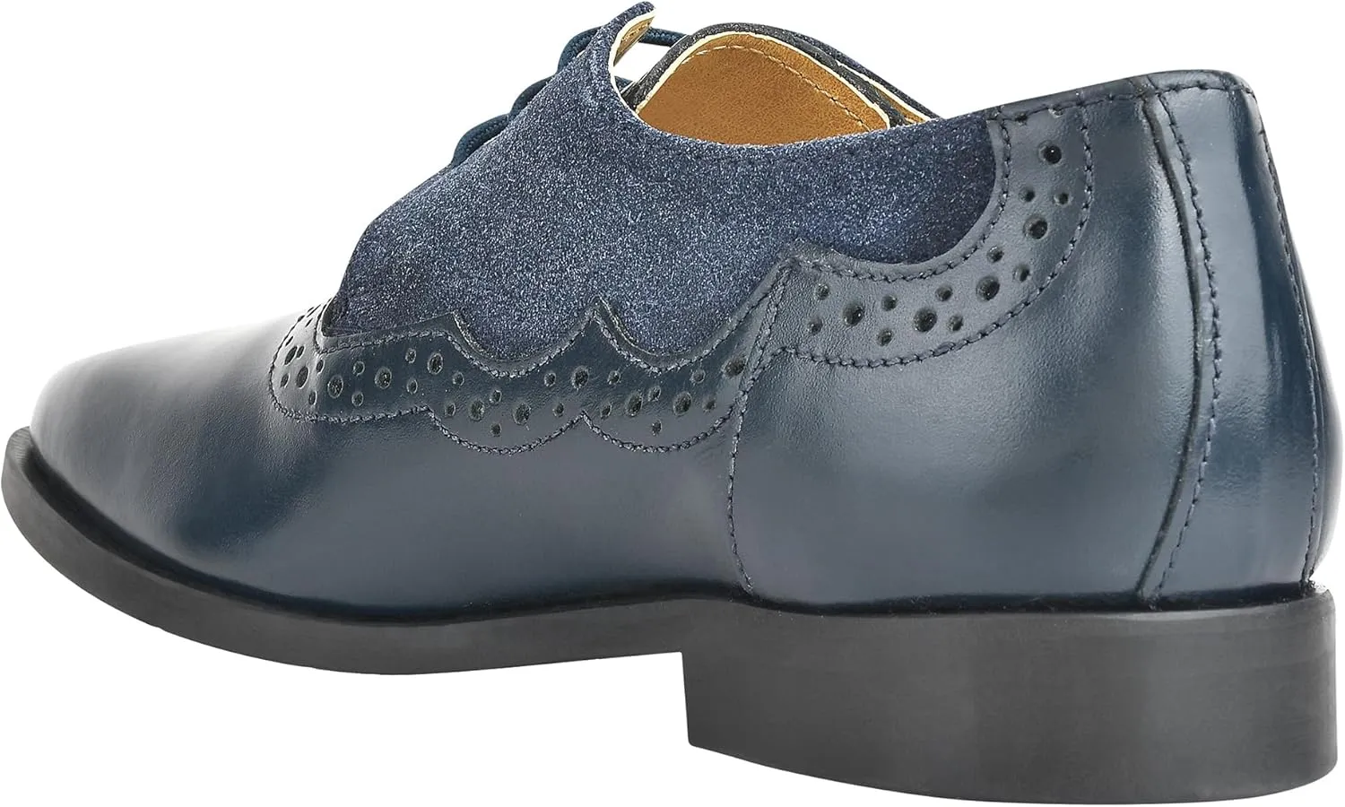 LIBERTYZENO Boys Plain & EEL Print Genuine Leather Kids & Toddlers Lace Up Oxford Dress Shoes for Prom Graduation