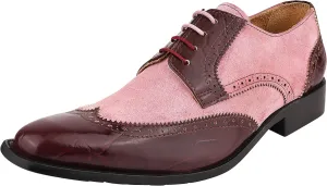 LIBERTYZENO Mens Genuine Leather Adults Wingtip Lace Up Oxford Dress Shoes for Prom Graduation