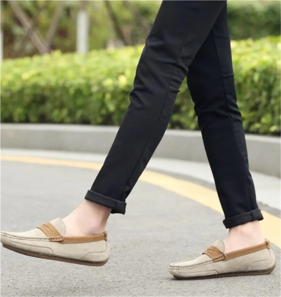 Loafers for Men Round Toe Lightweight Resistant Flexible Party Fashion Slip On