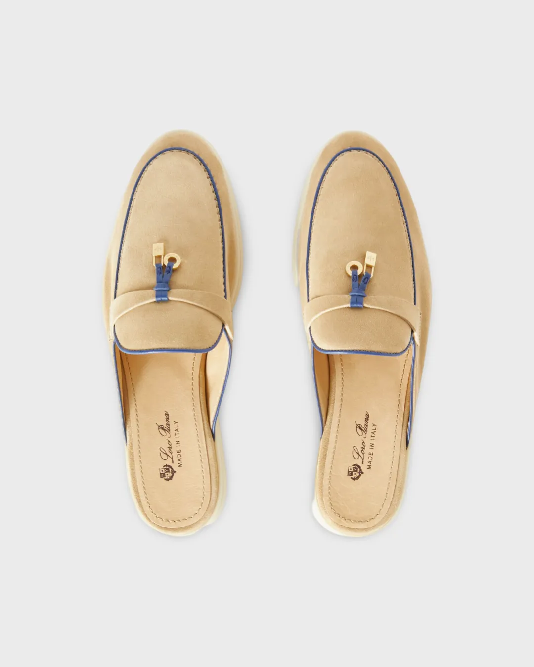 Loro Piana Babouche Charms Walk Loafer Hinoki Wood