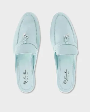 Loro Piana Charms Walk Babouche Loafer Azure Sapphire
