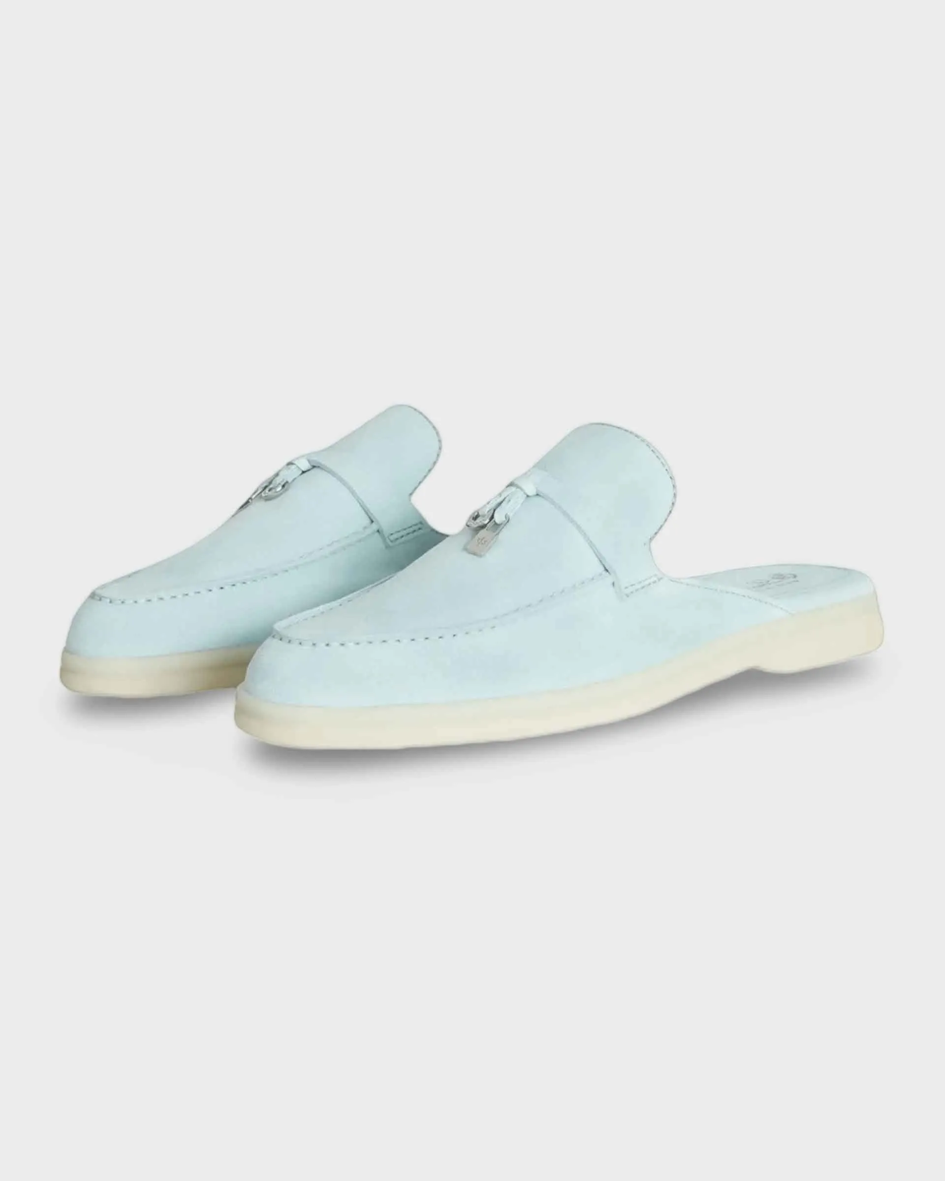 Loro Piana Charms Walk Babouche Loafer Azure Sapphire