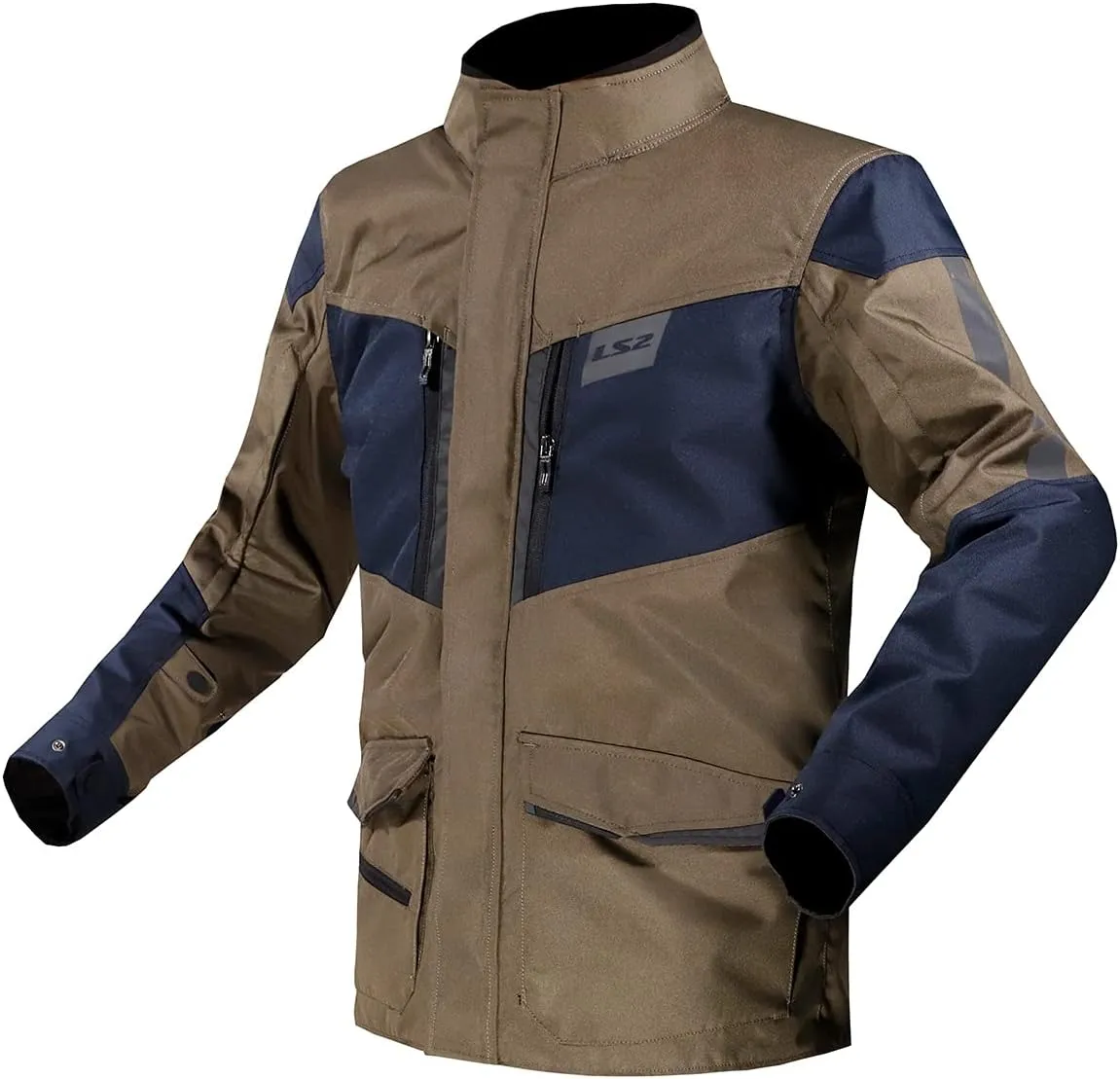 LS2 Metropolis Evo Urban Men's Jacket (Khaki/Blue - 4X-Large)