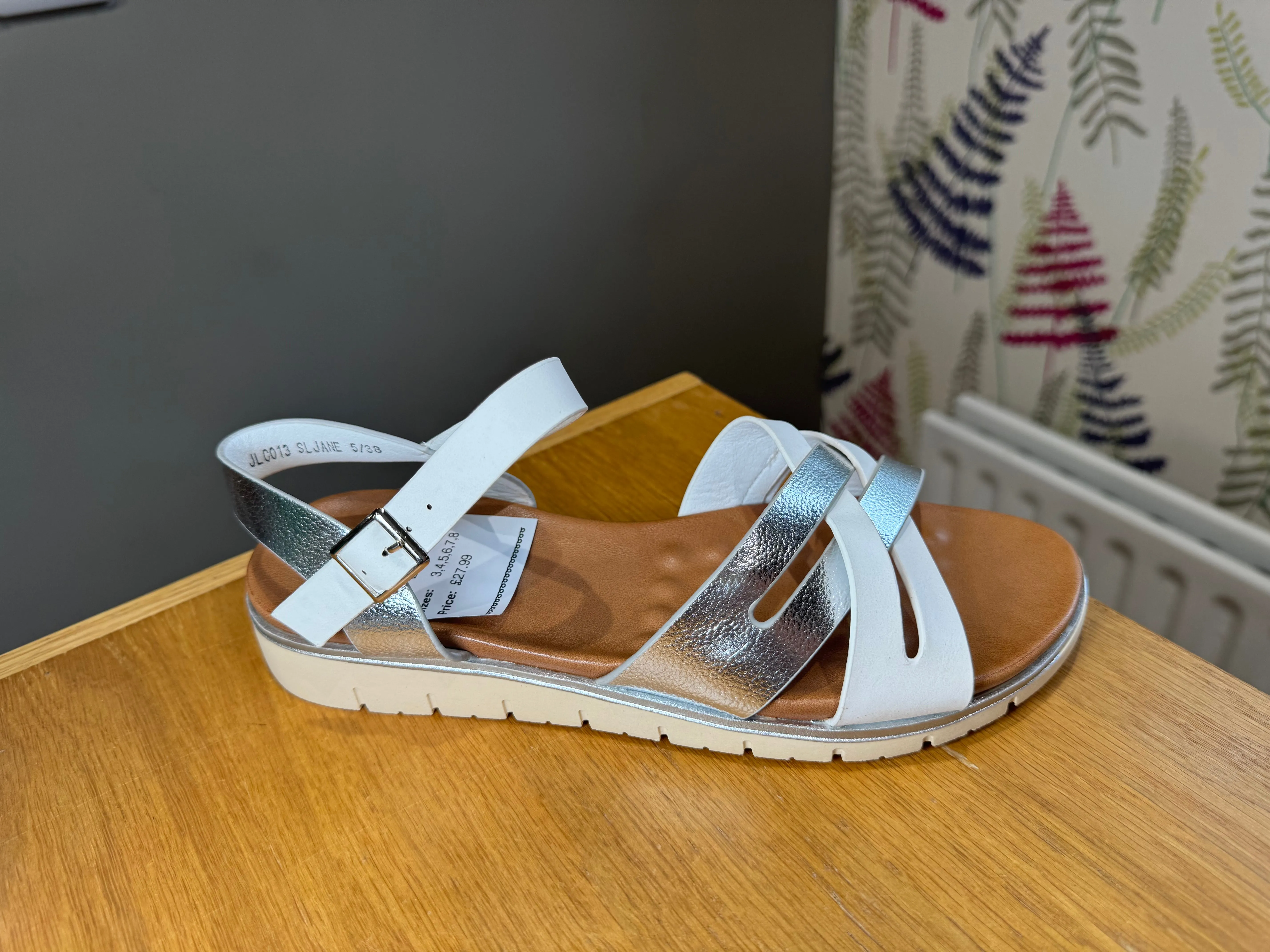 Lunar Jane White/Silver Sandal