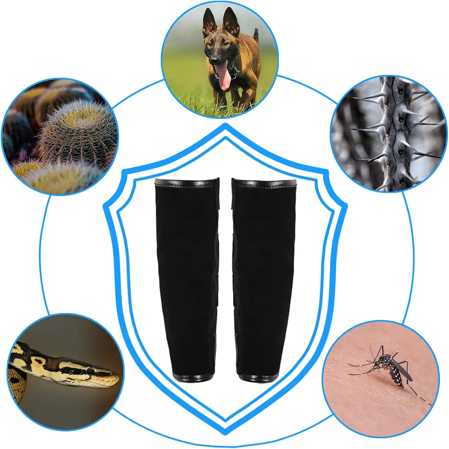 Luwint Cowhide Leather Kids Leg Gaiters, Adjustable Snake Bite Protection Calf Gaiters Lower Leg Boots Gaiter for Outdoors