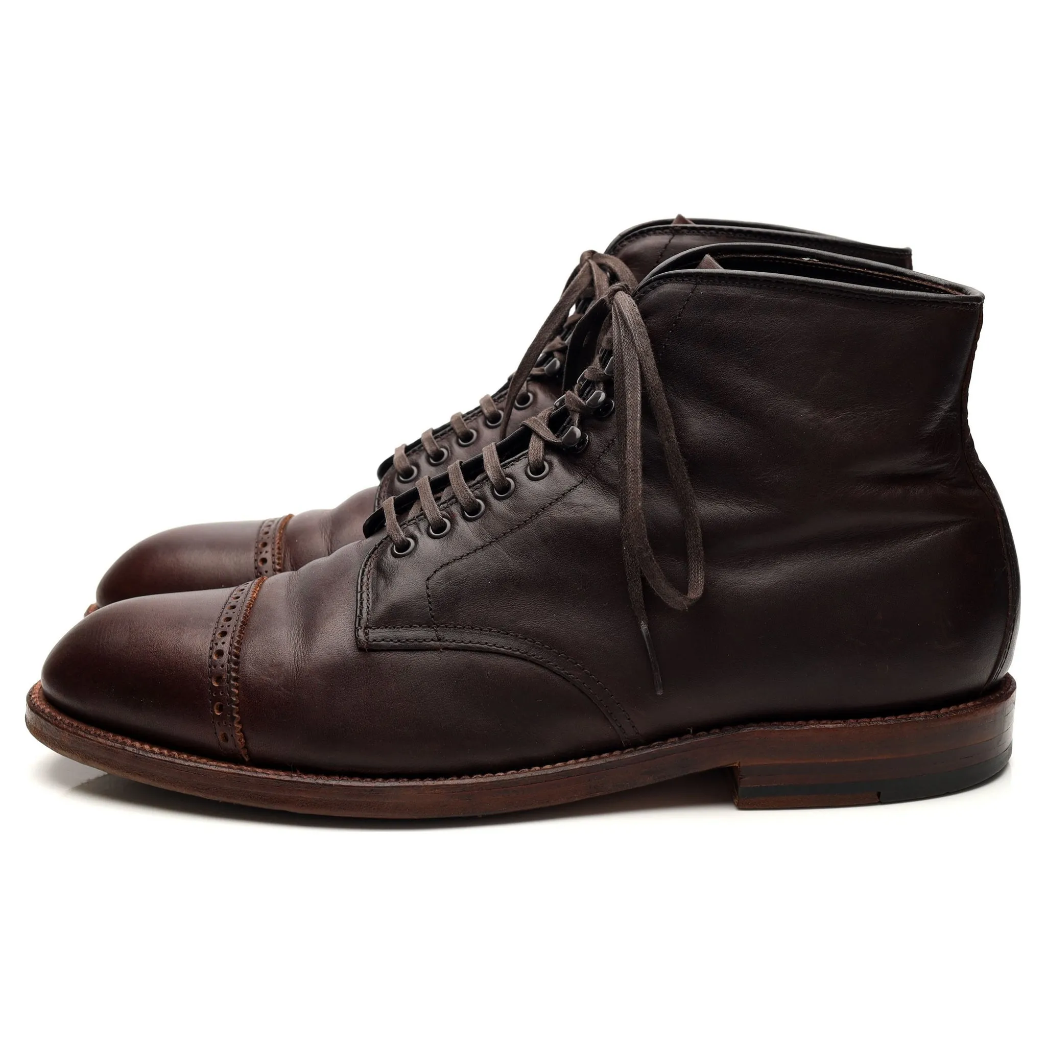'M4808H' Brown Leather Boots UK 8.5 US 9.5 E