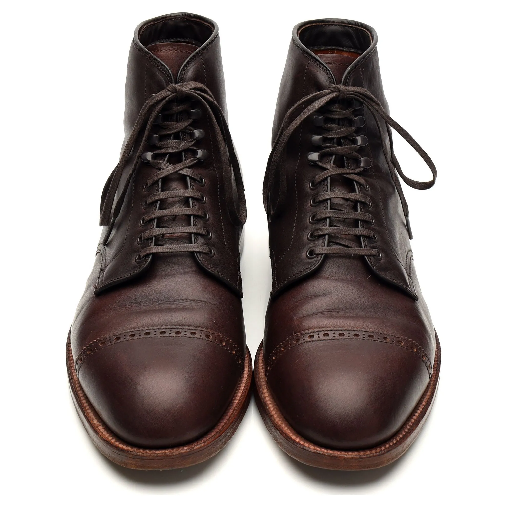'M4808H' Brown Leather Boots UK 8.5 US 9.5 E