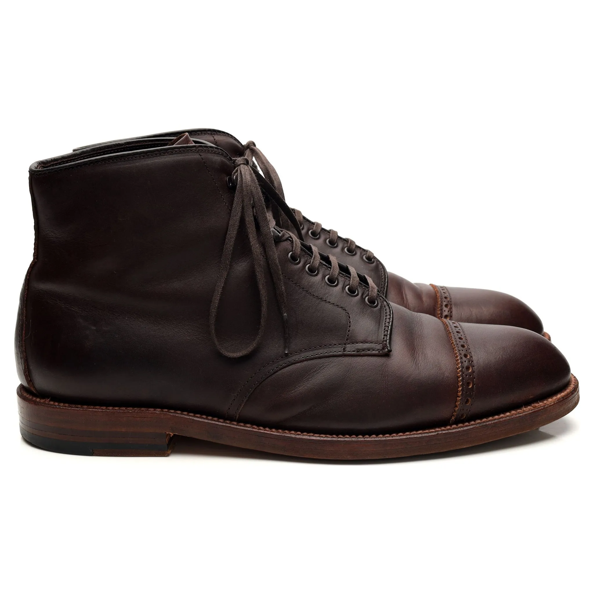 'M4808H' Brown Leather Boots UK 8.5 US 9.5 E