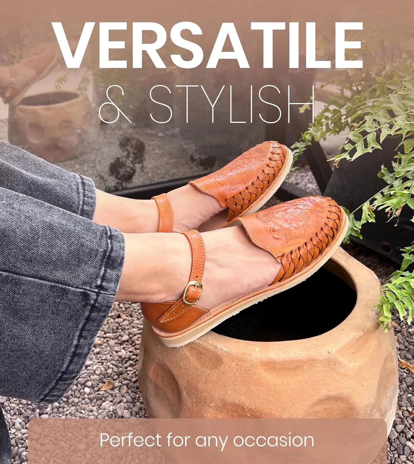 Macarena Collection Womens Shoes Leather Sandals Ankle for Women | Huarache Handmade Mexican Sandals Women | Comfortable & Stylish Womens Sandals 911