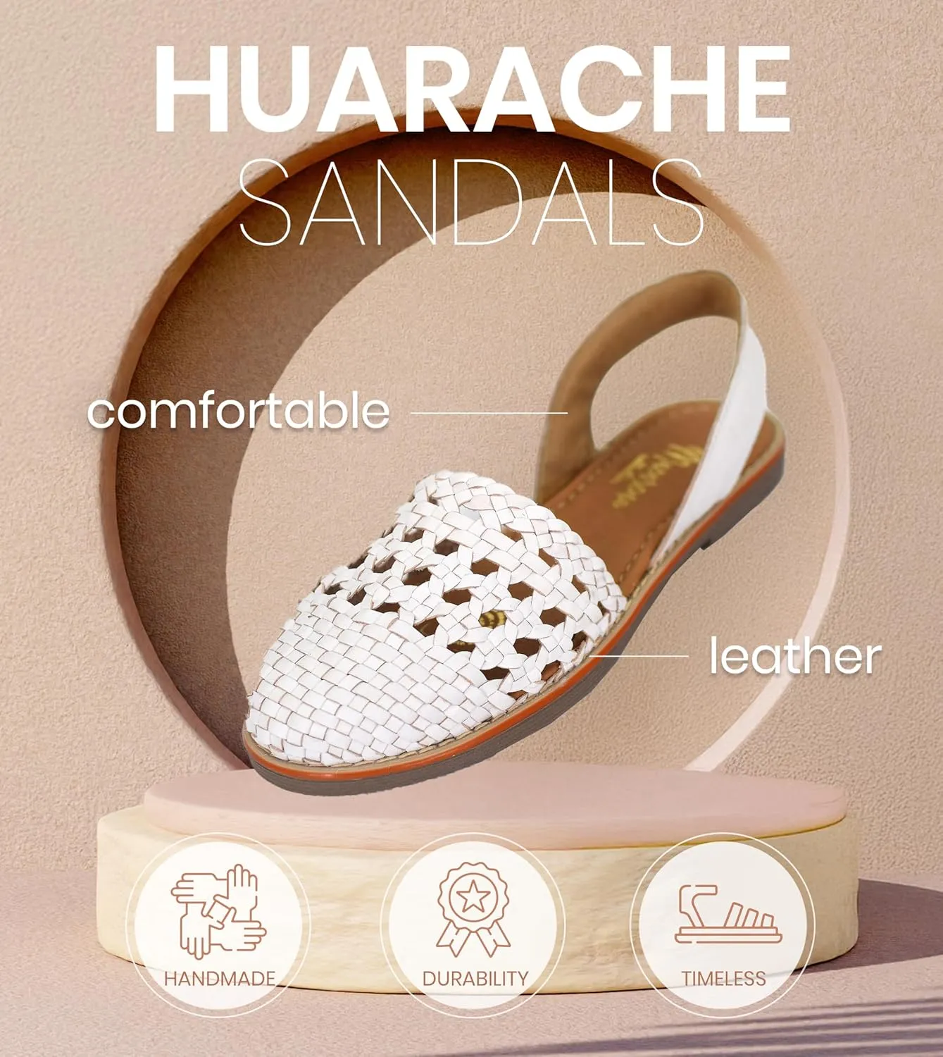 Macarena Collection Womens Shoes Leather Sandals for Women | Huarache Handmade Mexican Sandals Women | Comfortable & Stylish Womens Sandals 2340
