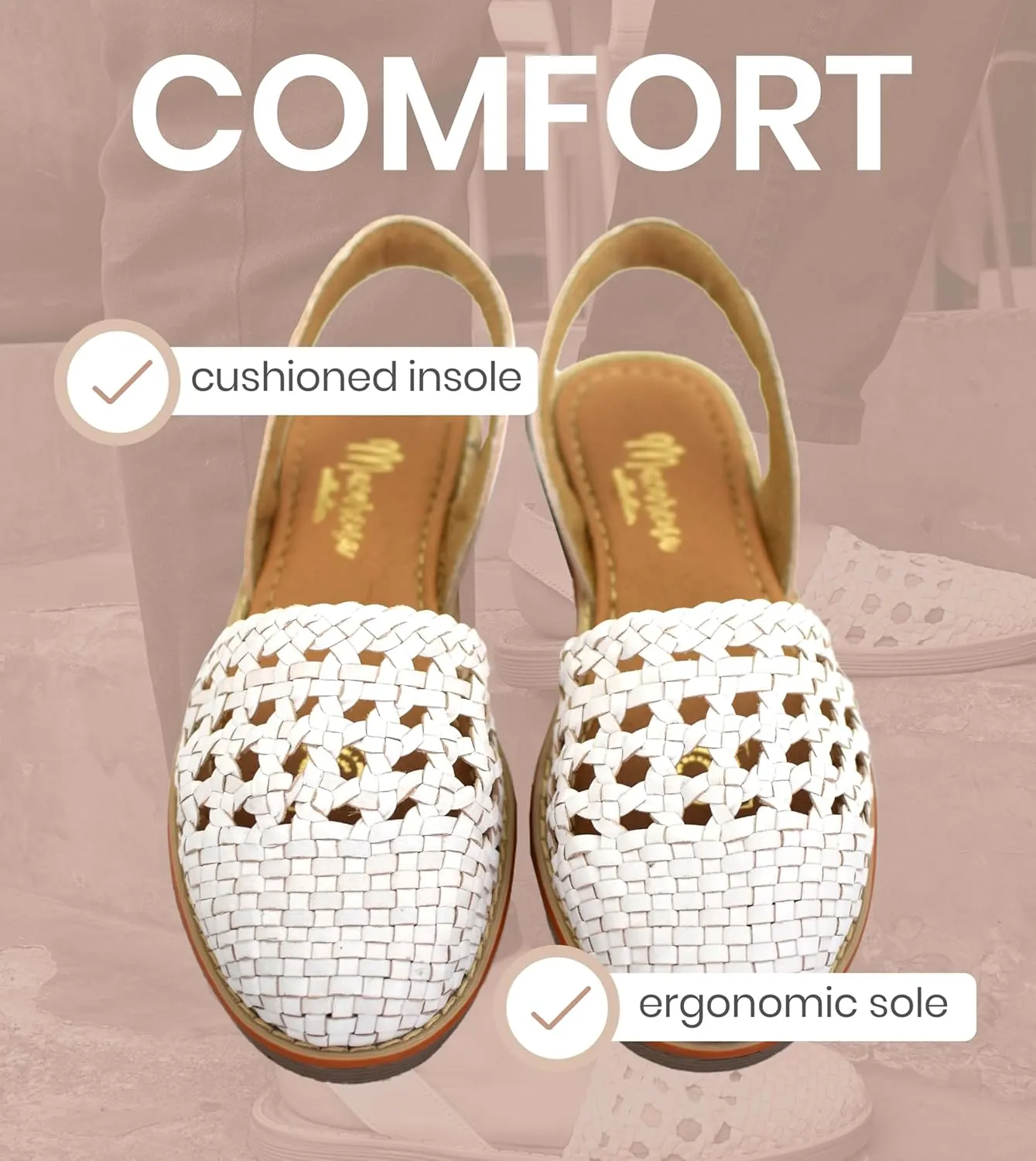 Macarena Collection Womens Shoes Leather Sandals for Women | Huarache Handmade Mexican Sandals Women | Comfortable & Stylish Womens Sandals 2340