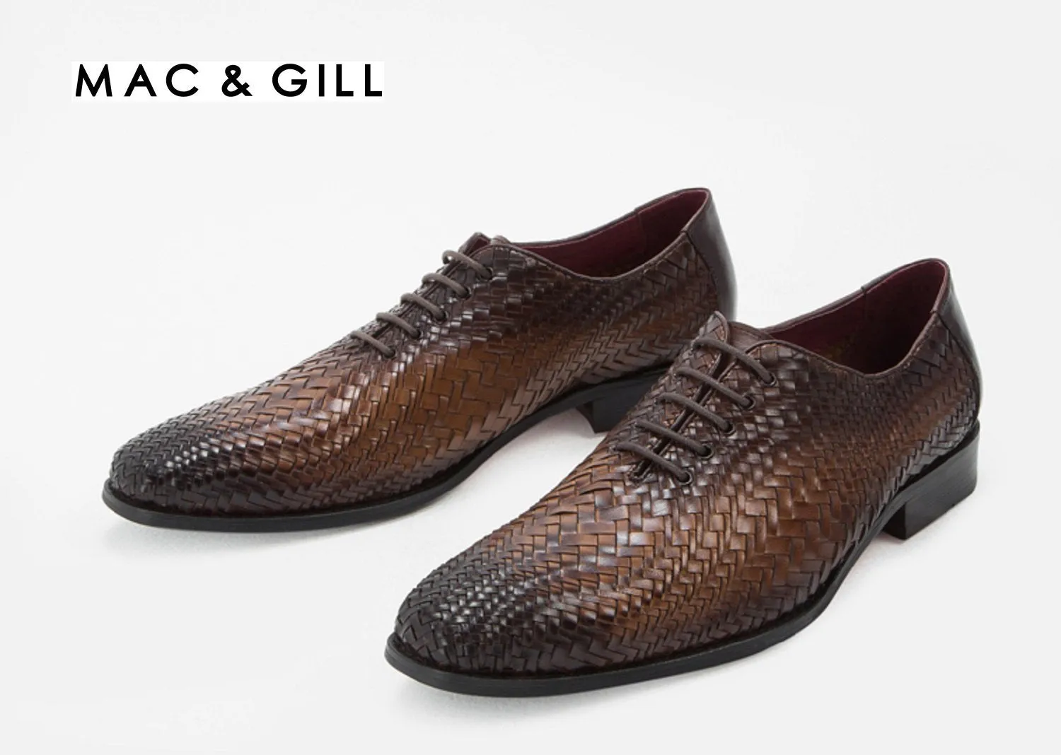 Mahler leather Oxford leather laced up shoes in brown for everyday wear
