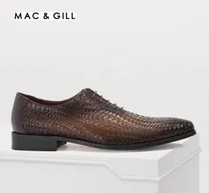 Mahler leather Oxford leather laced up shoes in brown for everyday wear