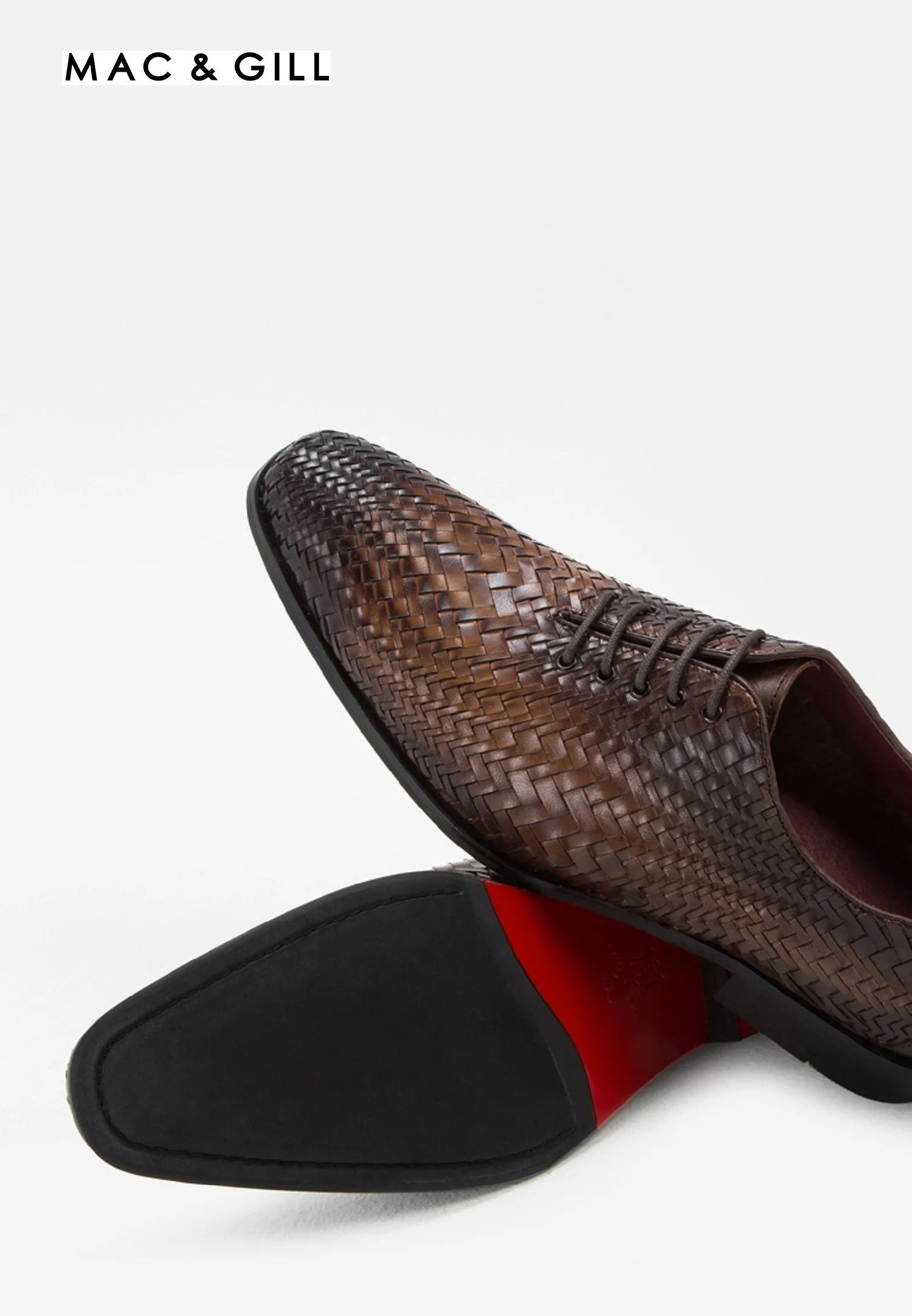 Mahler leather Oxford leather laced up shoes in brown for everyday wear