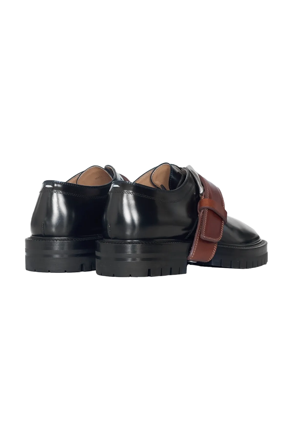 Maison Margiela Tabi County Combat Low-Top Lace Up Derby With Buckle Black