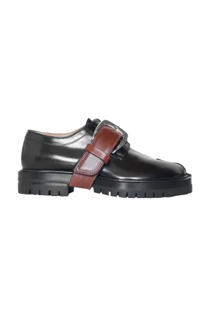 Maison Margiela Tabi County Combat Low-Top Lace Up Derby With Buckle Black
