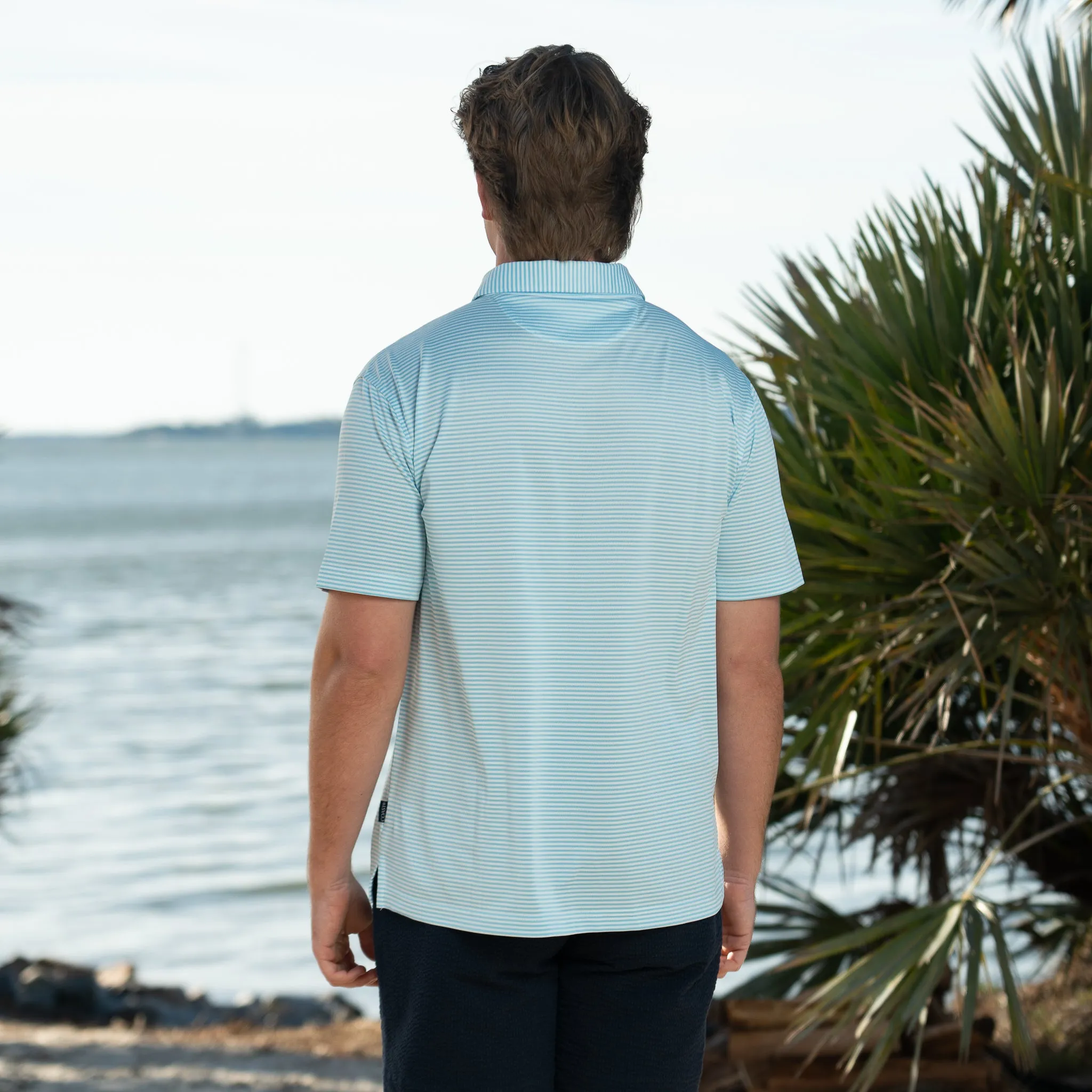 Malibu Slipknot Pique Feedstripe Polo