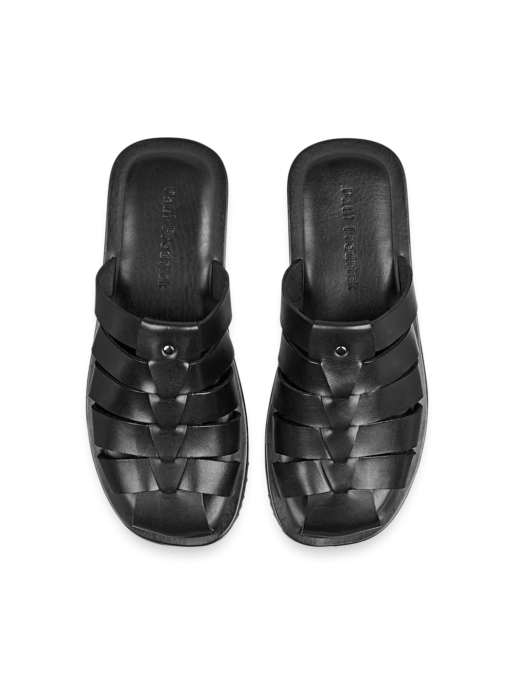 Matteo Backless Fisherman Sandal - Black