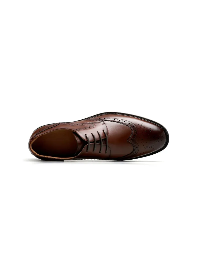 Matthew  English Carved Derby Leather Shoes