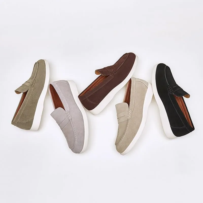 Men's British-style Velvet Frosted Loafers -foot Loafers Foot Cover Casual Shoes High Elasticity Breathable And Soft Suitable For Driving Running Sports Business Work(white-Patch five-pointed star4,7.