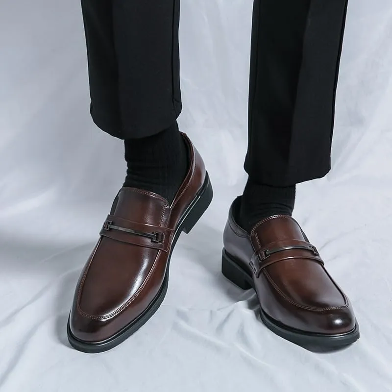 Mens Classic Dress Shoes Leather Fashion Oxford Shoes Patent Slip-on Loafers Wedding Leather Shoes