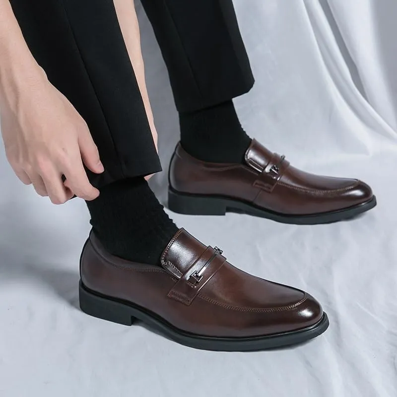 Mens Classic Dress Shoes Leather Fashion Oxford Shoes Patent Slip-on Loafers Wedding Leather Shoes