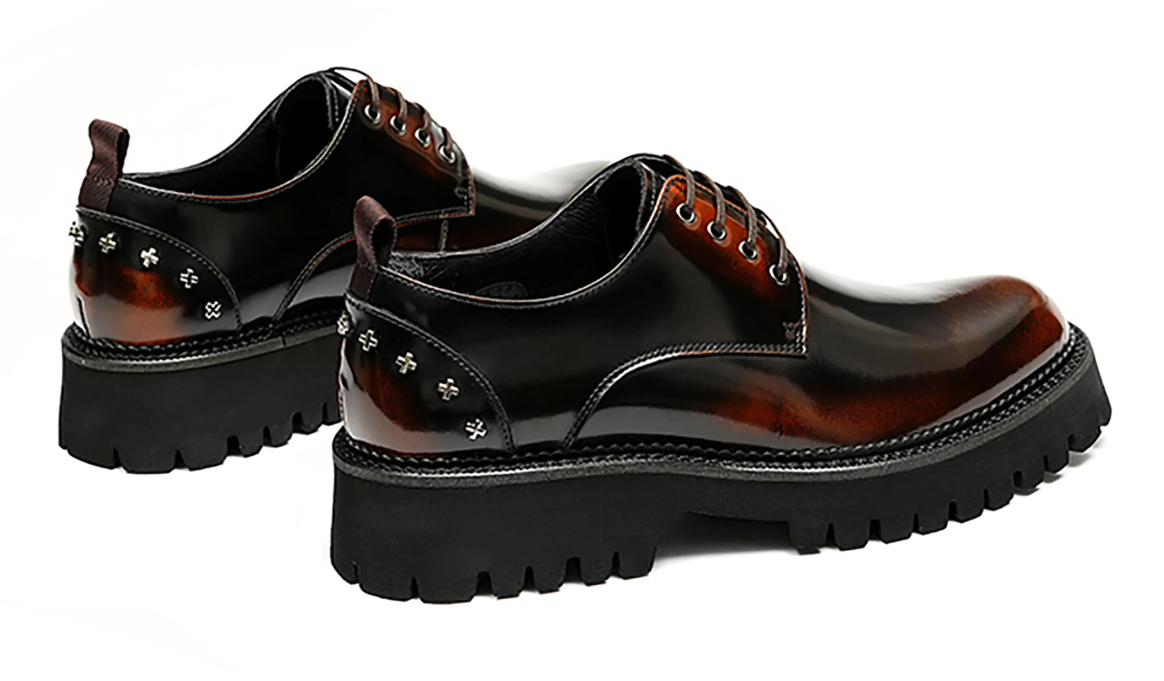 Men's Dress Rivets Thick Sole Derby