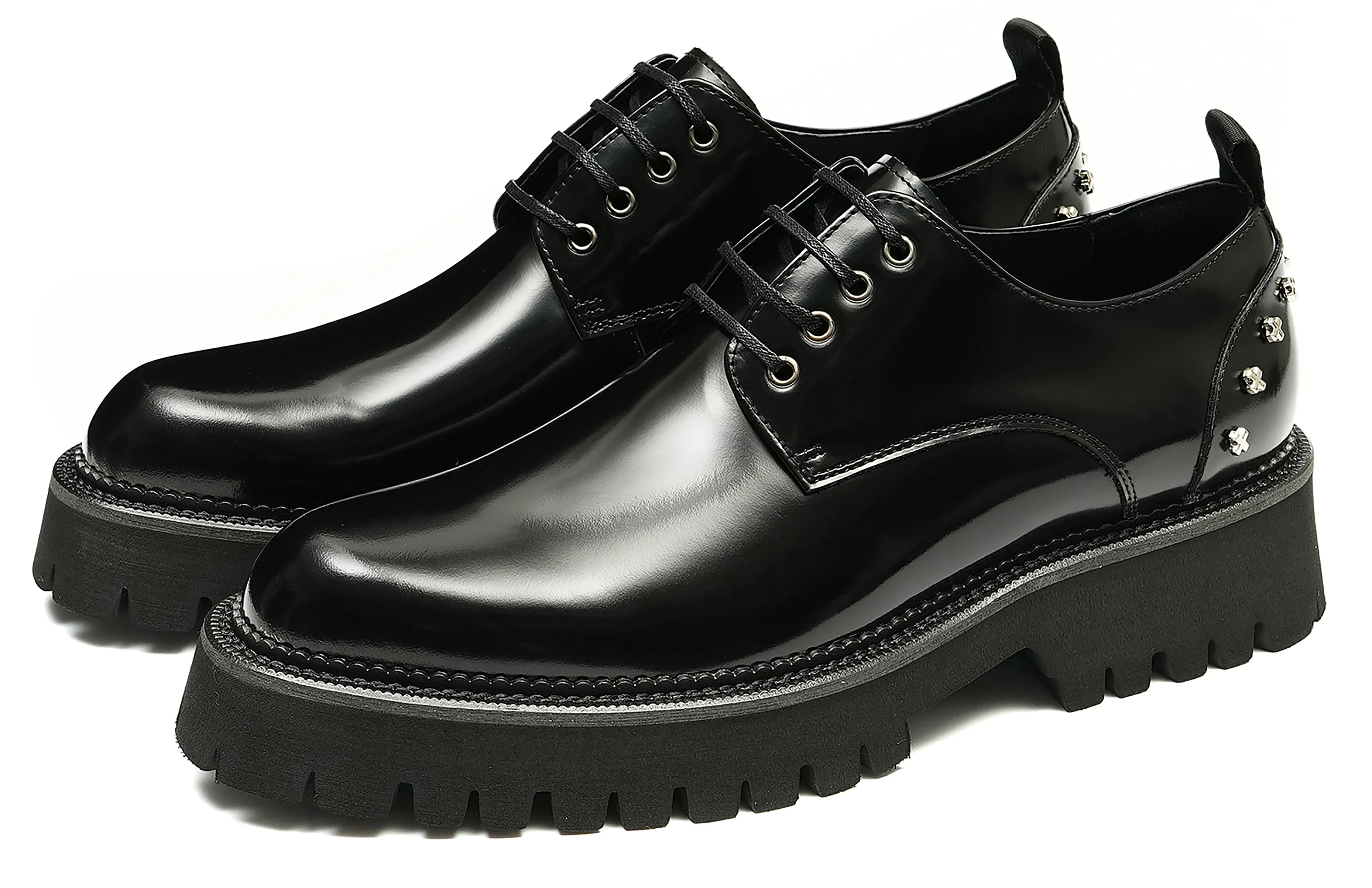 Men's Dress Rivets Thick Sole Derby