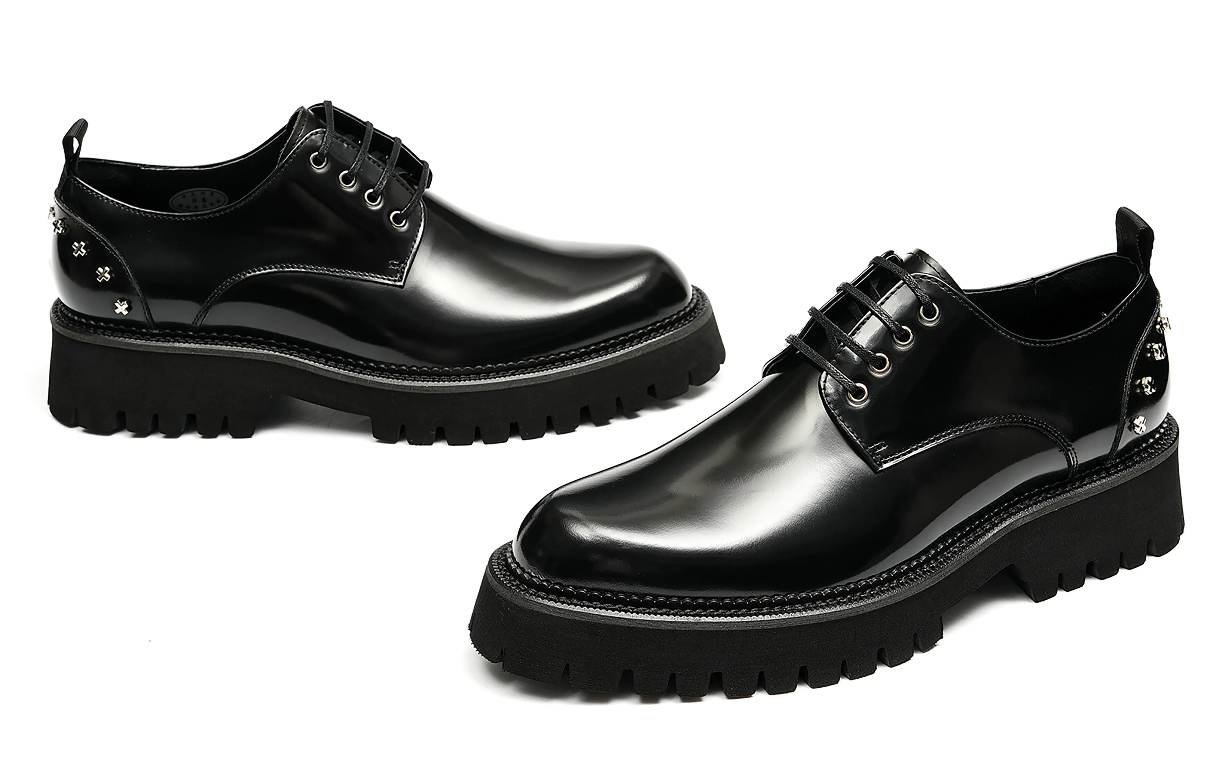 Men's Dress Rivets Thick Sole Derby