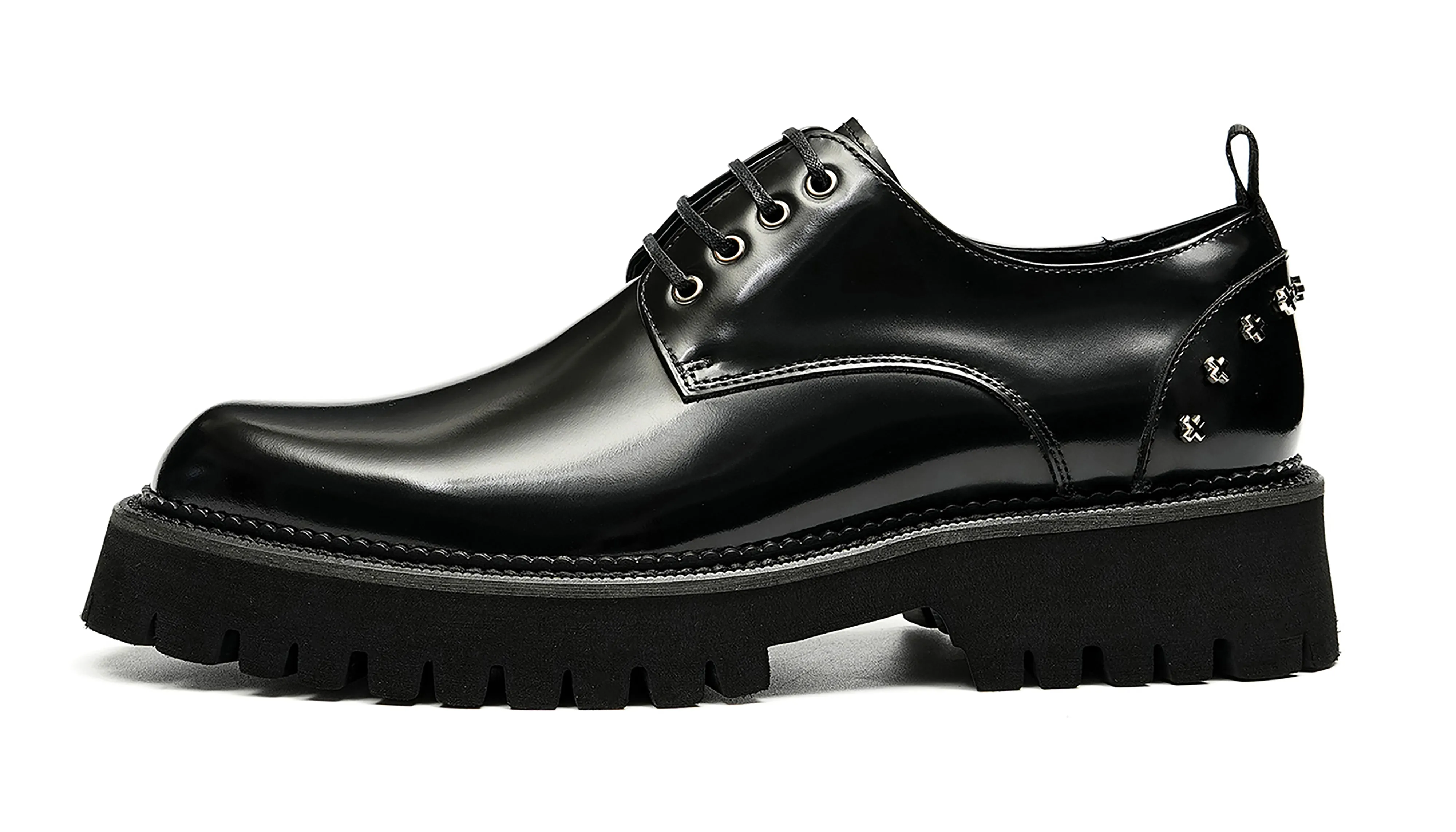 Men's Dress Rivets Thick Sole Derby