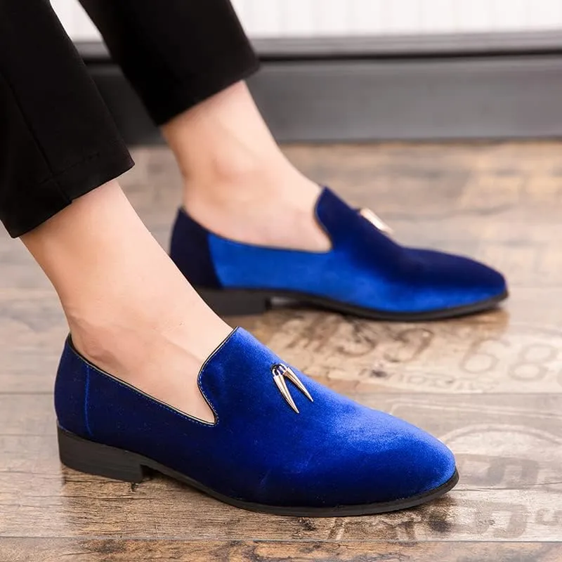 Men's Luxury Penny Loafer Slip-On Velvet Shoes Party Dancing Shoes Suede Wedding Shoes Smoking Slipper Plus Size 38-46