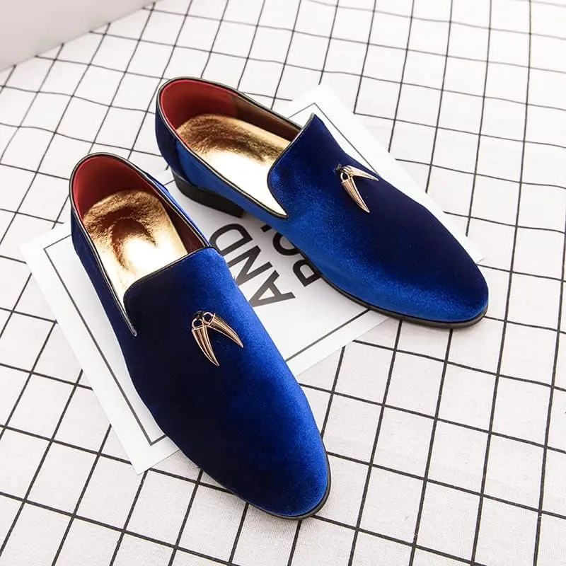 Men's Luxury Penny Loafer Slip-On Velvet Shoes Party Dancing Shoes Suede Wedding Shoes Smoking Slipper Plus Size 38-46