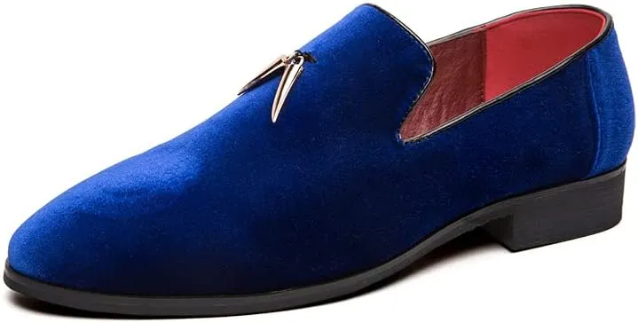Men's Luxury Penny Loafer Slip-On Velvet Shoes Party Dancing Shoes Suede Wedding Shoes Smoking Slipper Plus Size 38-46