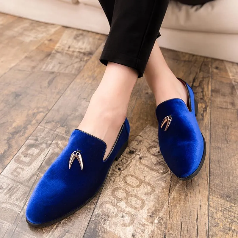 Men's Luxury Penny Loafer Slip-On Velvet Shoes Party Dancing Shoes Suede Wedding Shoes Smoking Slipper Plus Size 38-46