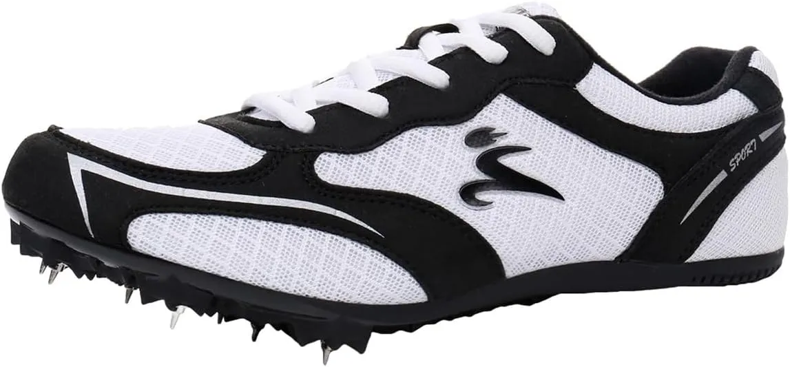 Mens Womens Athletics Racing Running Spikes Shoes, Track and Field Sneaker for Jumping Hurdling Competition Boys Girls