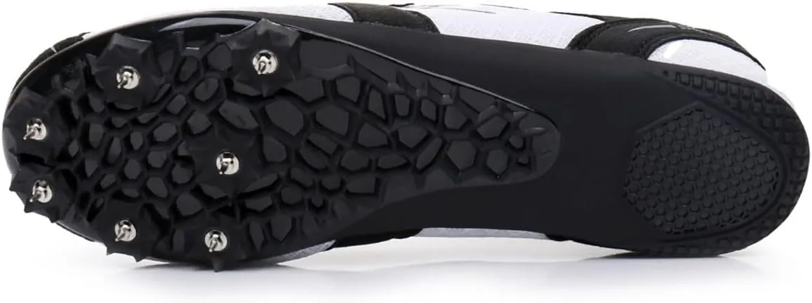 Mens Womens Athletics Racing Running Spikes Shoes, Track and Field Sneaker for Jumping Hurdling Competition Boys Girls