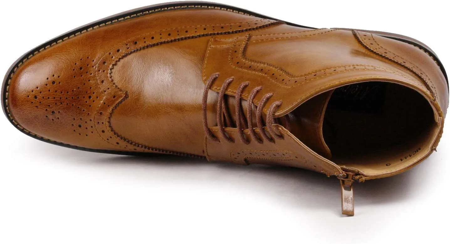 Metrocharm MC141 Men's Wing Tip Lace up Ankle Dress Oxford Boot