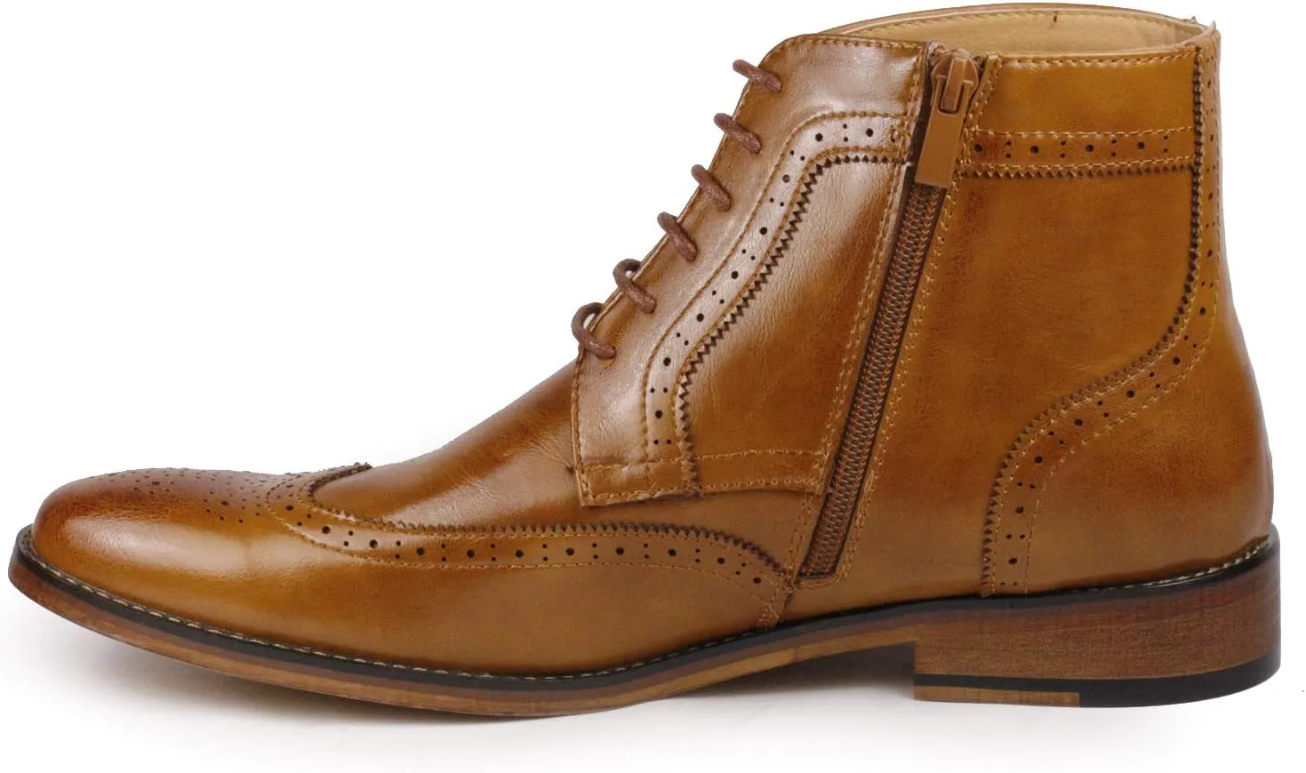 Metrocharm MC141 Men's Wing Tip Lace up Ankle Dress Oxford Boot