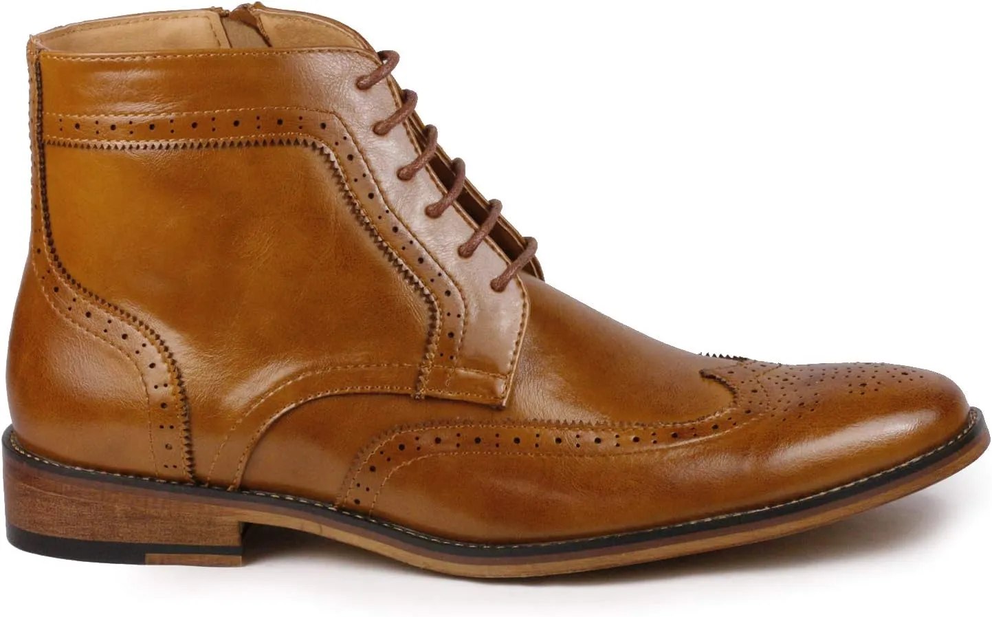 Metrocharm MC141 Men's Wing Tip Lace up Ankle Dress Oxford Boot