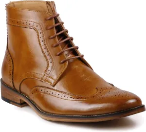 Metrocharm MC141 Men's Wing Tip Lace up Ankle Dress Oxford Boot