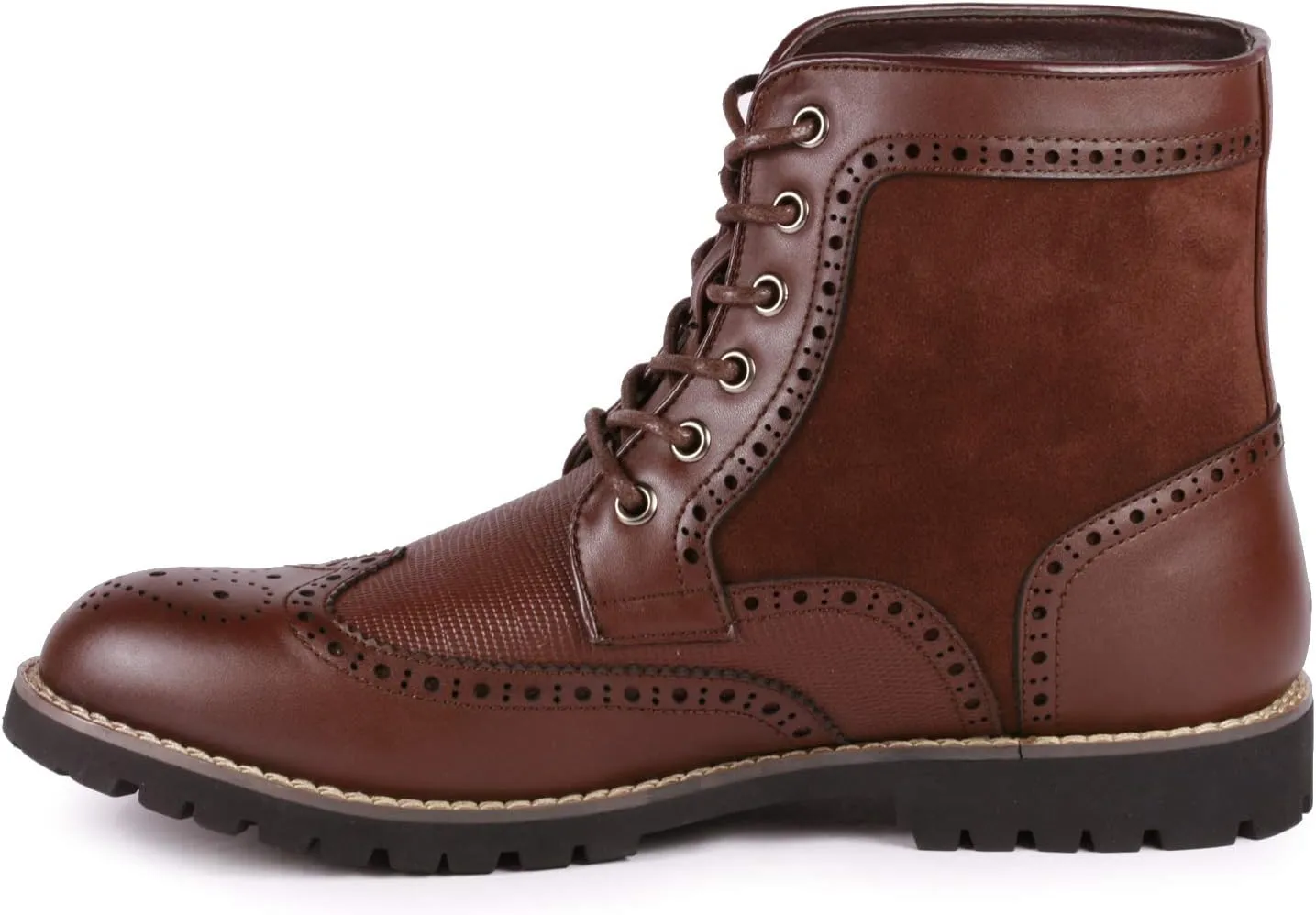 Metrocharm MC304 Men's Lace Up Wing Tip Oxford Boot