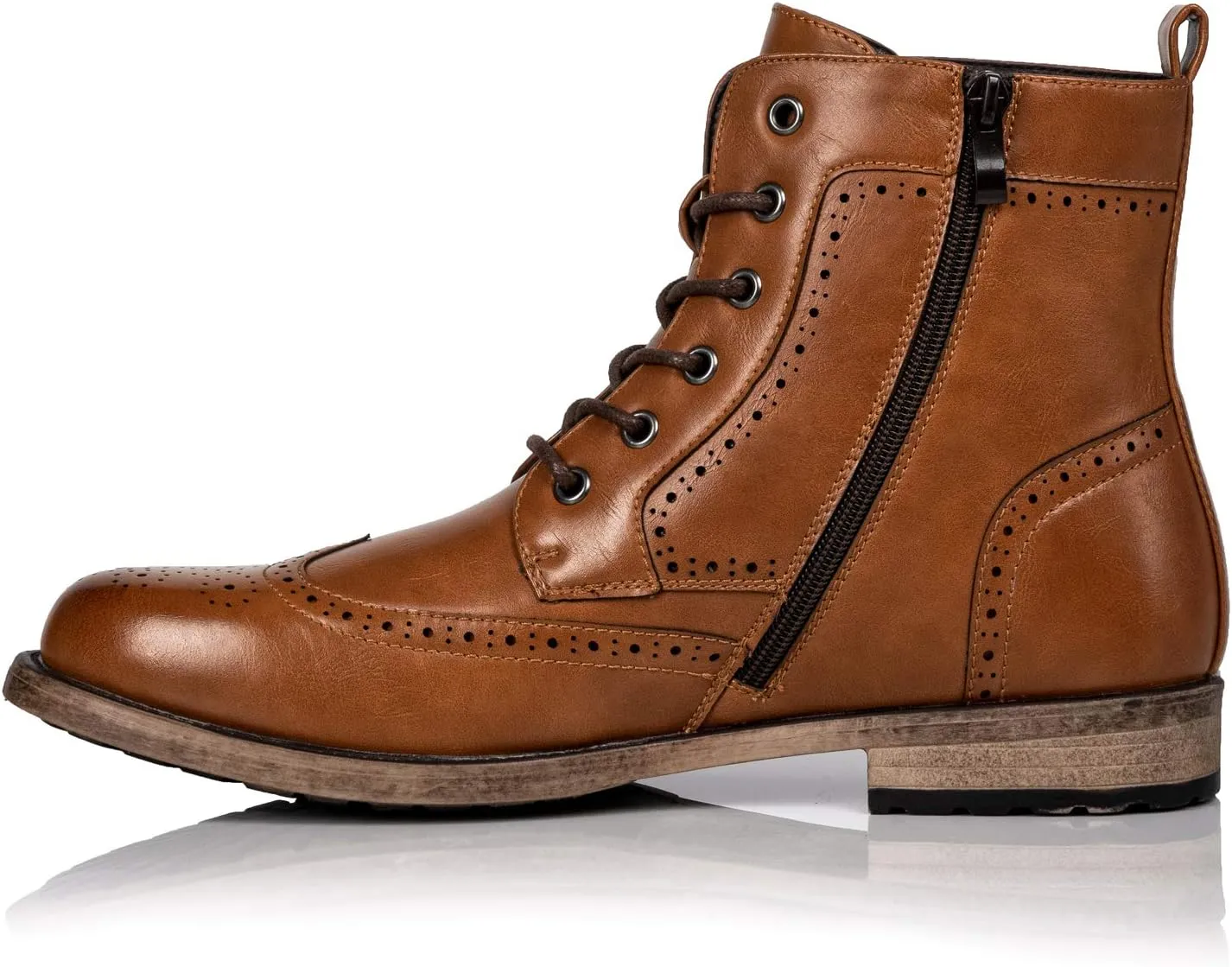 Metrocharm MC309 Men's Lace Up Wing Tip Dress Casual Fashion Oxford Boot