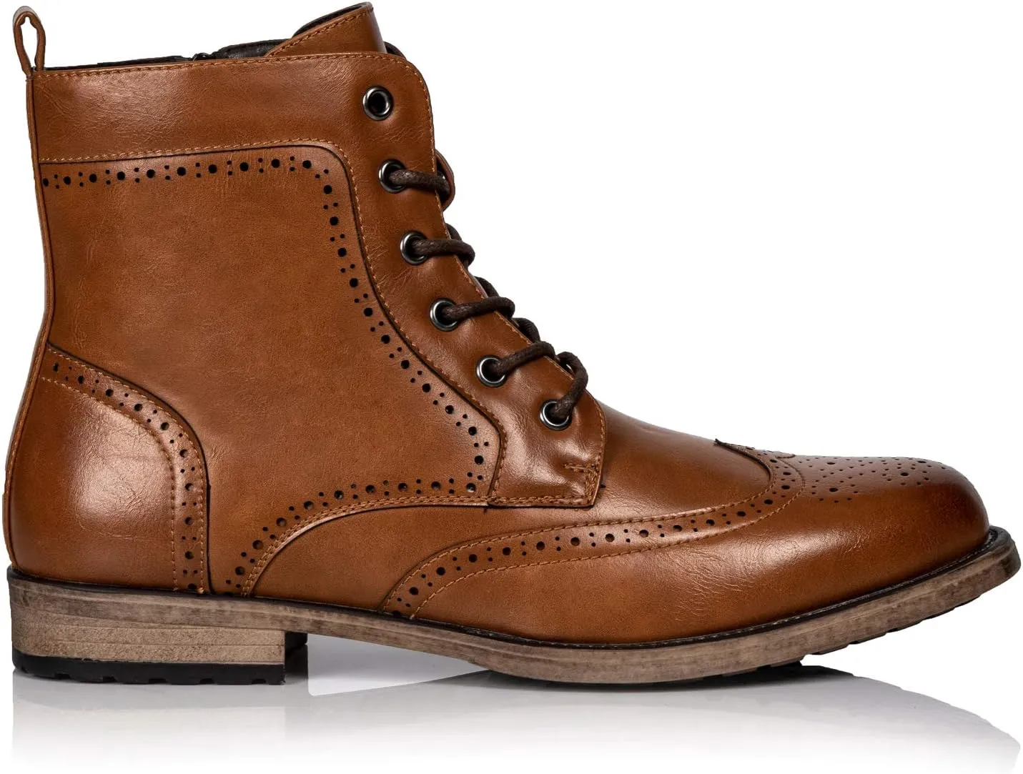 Metrocharm MC309 Men's Lace Up Wing Tip Dress Casual Fashion Oxford Boot