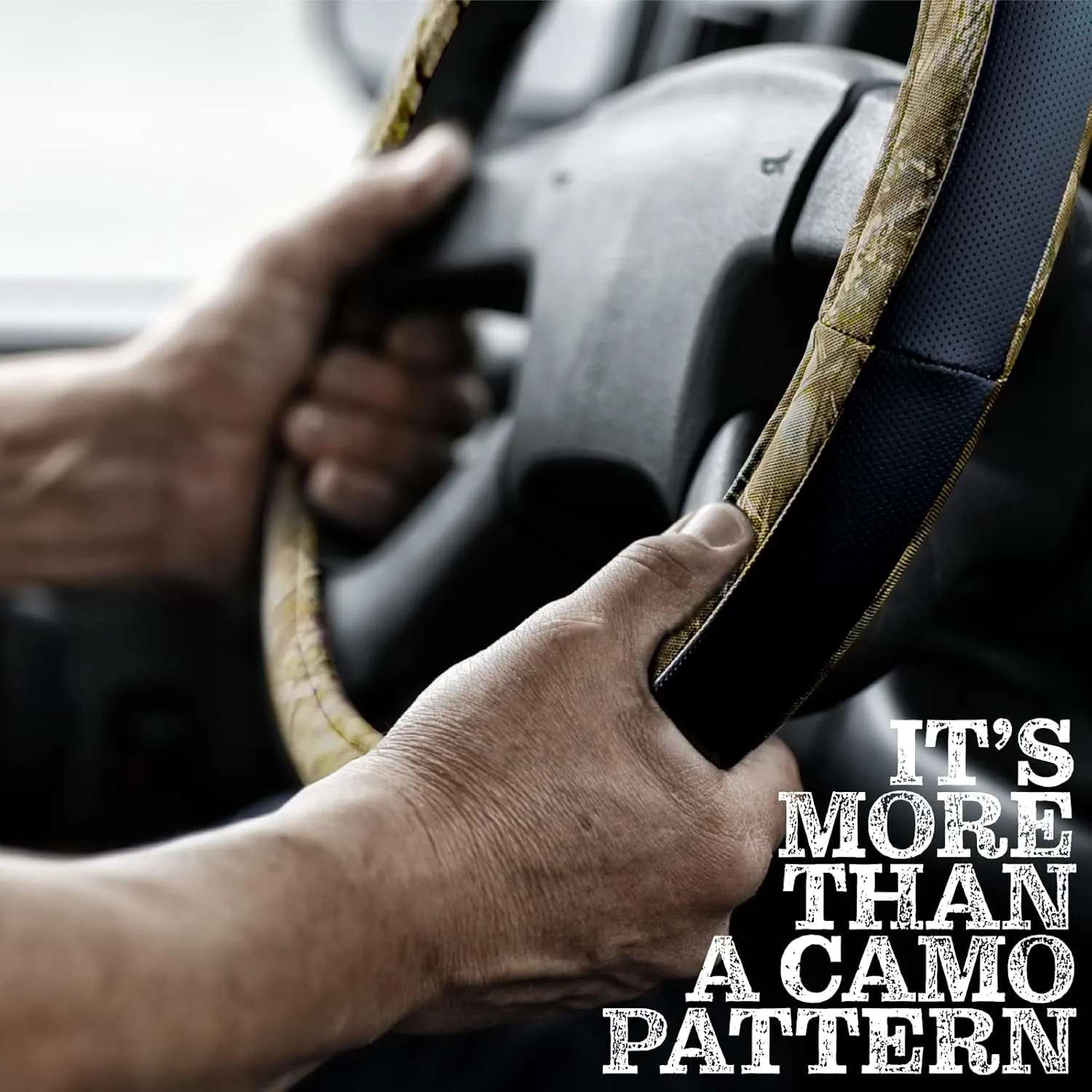 Mossy Oak Steering Wheel Cover by LPI Truck; Heavy Duty 600D Oxford Material with Mossy Oak Break-up Country Camoflauge; Fits All Car, SUV, Mini-Van and Truck with Steering Wheel Size 14.5" to 15"