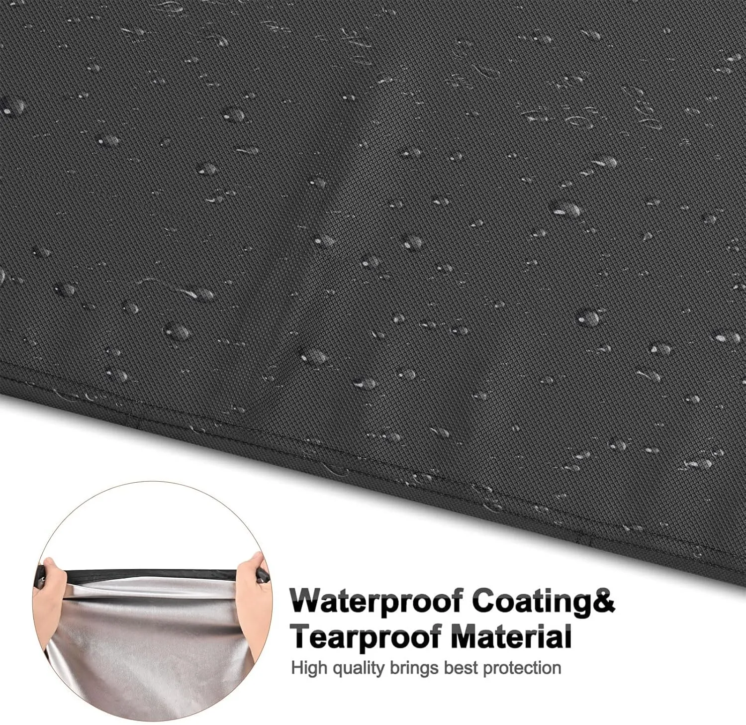 Mrrihand Central Air Conditioner Cover for Outside Units Waterproof Heavy Duty AC Unit for Outdoor Large AC Cover for Winter (24"X24"X30")-Balck