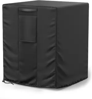 Mrrihand Central Air Conditioner Cover for Outside Units Waterproof Heavy Duty AC Unit for Outdoor Large AC Cover for Winter (24"X24"X30")-Balck